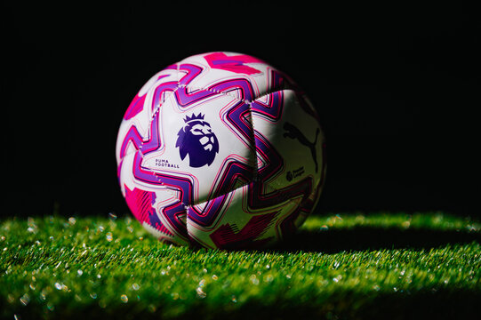 Puma Official Premier League Ball 2025/2026 Resting on Green Grass