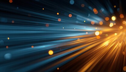 Abstract speed streaks with glowing light bursts