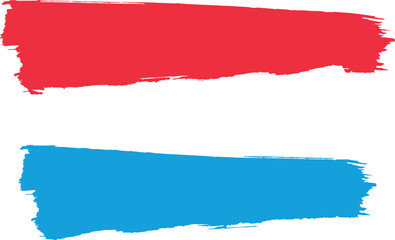 Luxembourg Flag Brush Strokes Style National Symbolism Patriotism and Artistic Expression with on transparent background