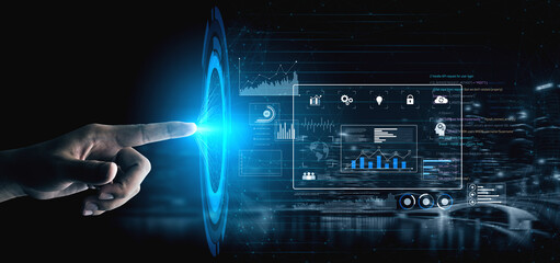 Data dashboard and analytics system supports business, analytics, and data insights through centralized charts, statistics, and monitoring interface Vouch