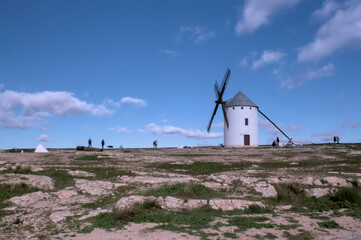 Country landscape in Campo de Criptana, La Mancha, Spain