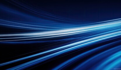 Abstract dynamic blue and white streaks