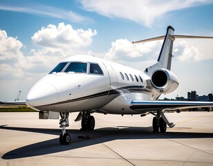 Naklejka premium Private Jet on Runway