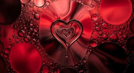 Red Heart Abstract Background.