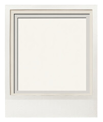 Square white frame with a white interior