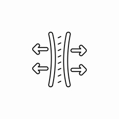 fabric stretch icon sign vector