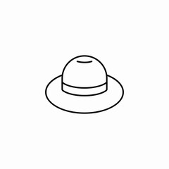 fedora hat icon sign vector
