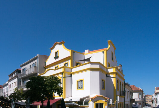 Colorful buildings of Aveiro (Portugal)