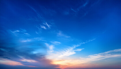 Obraz premium Stunning Blue Sky With Gradient Colors