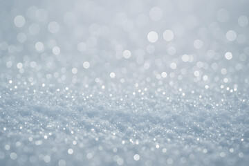 Fototapeta premium Snow surface with bokeh light effect in winter