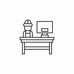 office worker icon sign vector