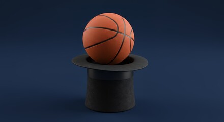 Basketball in a top hat