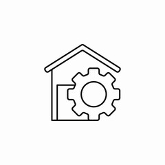 warehouse settings icon sign vector