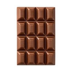 Obraz premium Dark chocolate bar, rectangular shape, divided into squares