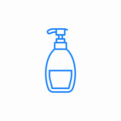 bottle with dispenser liquid soap or sanitizer icon sign vector