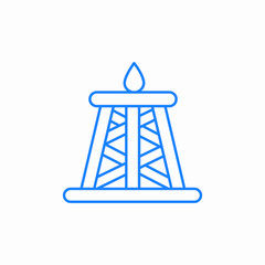 oil drilling rig icon sign vector