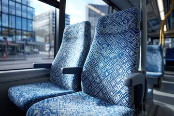 Two bus seats, city view
