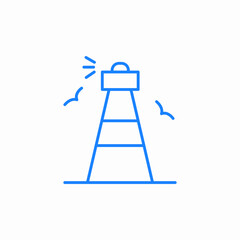 striped lighthouse beam icon sign vector