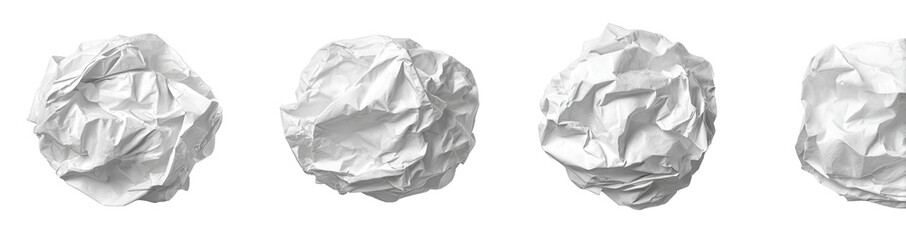 Obraz premium Four crumpled paper balls