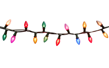 Colorful string of Christmas lights (1)