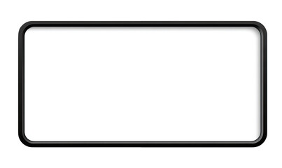 Blank rectangular frame.  A simple, empty, black-bordered white rectangle