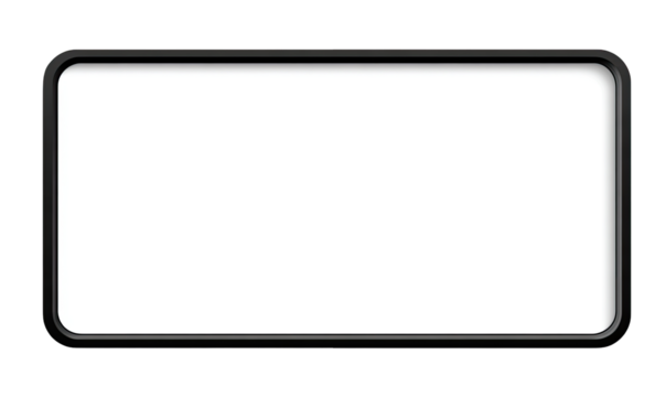 Blank rectangular frame.  A simple, empty, black-bordered white rectangle