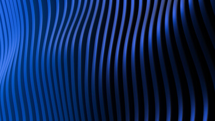 Futuristic abstract blue wave stripes creating optical flow background