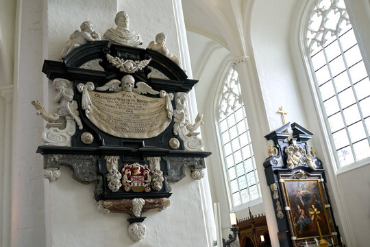 Bruges, Belgium &ndash; September 13, 2024 &ndash; Church of Our Lady Beautiful Window Light Bruges Belgium. Light streams in from a window inside the Onze Lieve Vrouwekerk or Church of Our Lady in Bruges.
