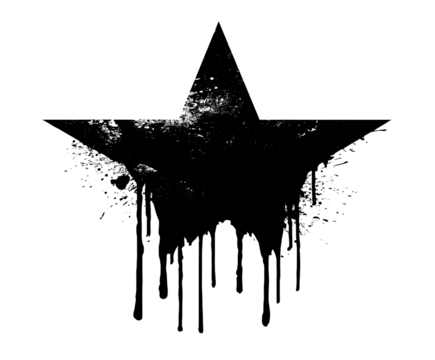 Abstract, dark image of a stylized ship or vessel, appearing as a starburst with water or particles emanating outward from its center - Powered by Adobe
