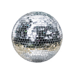 Shiny disco ball, reflective, perfect sphere