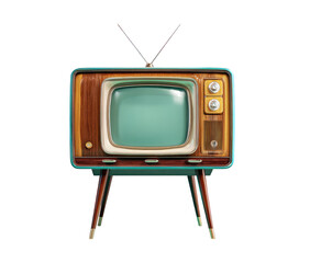 Retro TV with wooden casing