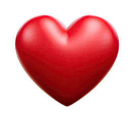 3D rendered red heart graphic.  Glossy,  full,  heart shape.  Dark background