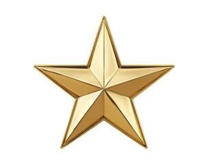 Obraz premium Gold star, sharply defined, polished