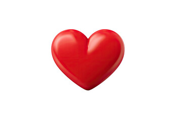A vibrant, glossy red heart, centered against a deep black background
