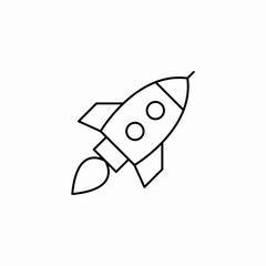 spaceship rocket icon sign vector