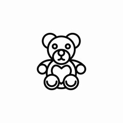 teddy bear icon sign vector