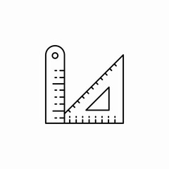 triangle ruler icon sign vector