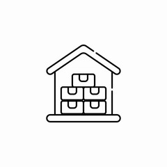 warehouse icon icon sign vector