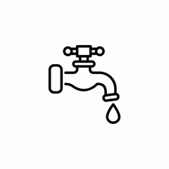 water tap drop icon sign vector