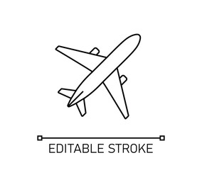 Airplane Icon Vector Design Editable Stroke 