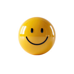 Fototapeta premium Glossy, round, yellow smiley face