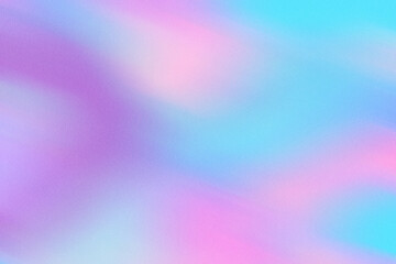 Abstract grainy noise texture background. Pastel styles color gradient smooth design. Vintage aesthetic pastel color template. Iridescent holographic art.