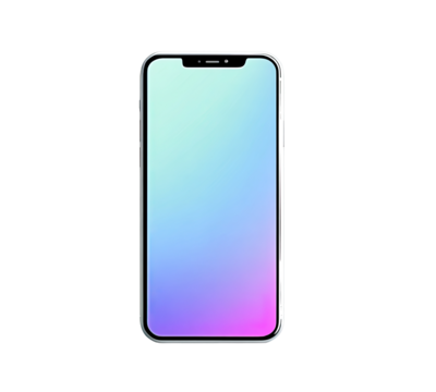 Modern smartphone with pastel gradient screen