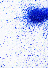 Close up of Blue Copper Peptides in Powder and Liquid Form