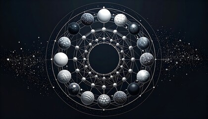 Abstract Sphere Mandala Design
