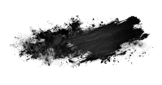 Abstract black paint splatter, textured