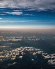 clouds above the clouds, view from airplane