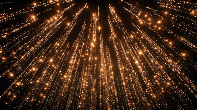 Golden fireworks explosion