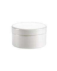 White round plastic container