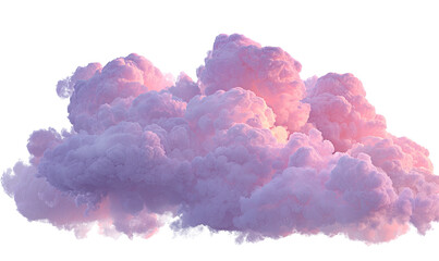 Soft, pastel pink and purple cloud